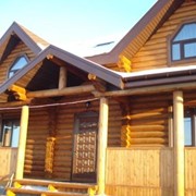 Деревянные дома из оцилиндрованного бревна в Омске фото
