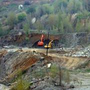 Добыча графита открытым способом ( Graphite open-pit mining ) фото
