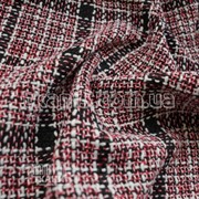 Ткань Шанель букле (черно-красный) 5362 фото