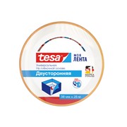 Лента двусторонняя tesa, полипропилен, 25 м x 38 мм Бесцветный фото