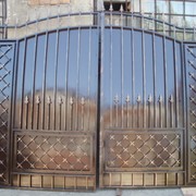 Ворота из металла 3мм и профнастила фотография