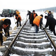 Ремонт железнодорожных путей фото