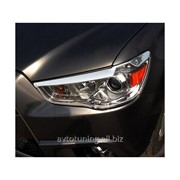 Хром накладки передних фар Mitsubishi ASX фото