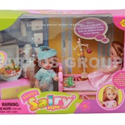 Кукла Sairy доктор. В наборе: 2 куклы, кроватка, набор доктора фотография