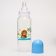 Бутылочка для кормления «Весёлые животные», 250 мл, от 0 мес., цвета МИКС фото