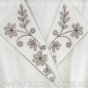 Льняной жилет с вышивкой мод.101-15 (56, Белый) фотография
