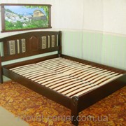Кровать деревянная Афина - 2 (190\200*150\160), массив - сосна, ольха, дуб. фотография