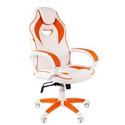 Компьютерное кресло Chairman game 16 белый/оранжевый (00-07030051) фото