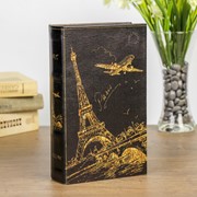 Сейф-книга дерево “Ночной Париж “ кожзам 21х13х5 см фотография