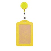 Держатель для карт и визиток офисный 11 см желтый
