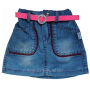 Юбка джинсовая цветная для девочки от 1 до 4 лет фото
