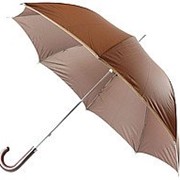 Зонт - трость 23 -х14 светло-коричневый с белой каемкой фотография