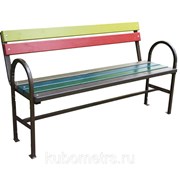 Скамейка цветная металлическая 2 м. фото