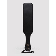 Черная шлепалка Bound to You Faux Leather Spanking Paddle - 38,1 см. фотография