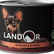 Landor 200г конс. Влажный корм для взрослых собак малых пород Ягненок и кролик фотография