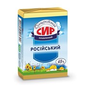 Сыр плавленый «Российский», с массовой долей жира в сухом веществе 45%, 90 г, фольга алюминиевая фото