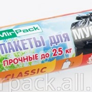 Пакеты для мусора рулон ПНД 60л, MIRPACK - Classic, 20шт,7 мкм белый фотография