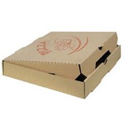 Коробка для пиццы 370х370х40 мм с печатью в 1 цвет гофрокартон бурый