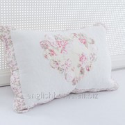 Декоративна подушка Classic для ліжка печворк 50x70 рожевий фотография