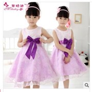 Одежда женская 2014 girls summer 2014 new purple han edition sleeveless dresses princess dress is free shipping, код 1717301292