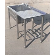 Нержавеющий стол с мойкой (усиленный) фото