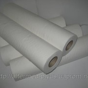 Медицинские бумажные простыни, белые, ширина-55см, длина-50м, линия отрыва 11 см (двухслойная 100% целюлоза) фото