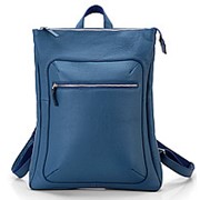 Кожаный рюкзак “Верса“ (голубой) фотография