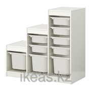 Комбинация для хранения+контейнерами, белый, белый ТРУФАСТ фотография