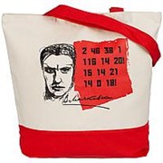 Холщовая сумка «Цифровые стихи. Маяковский», красная фото