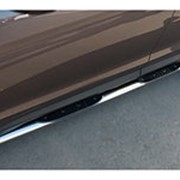 Пороги Hyundai Grand Santa Fe 2014- наст. время (вариант 1 труба с накладкой 76 мм) фотография