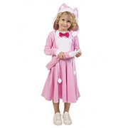 Костюм карнавальный Кошечка розовая в платье (128-134) фото