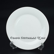 Тарелка белая фарфор плоская 8", 20см D-31 уп 12