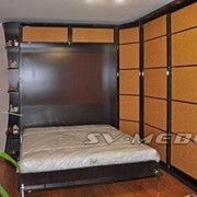 Мебель для гостиной - шкаф кровать встроенная в угловой шкаф-купе фото