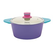 Кастрюля Fissman Violet multicolor с крышкой, 2,4 л