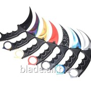 Керамбит CS GO цвета градиент, зуб тигра, красный, серебристый, черный фото