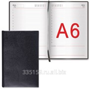 Ежедневник Brauberg (Брауберг) недатированный, А6, 100х150 мм, под зернистую кожу, 160 л., черный фото