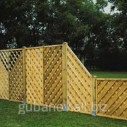 Забор секционный деревянный фото