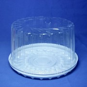 Упаковка пластиковая АЛЬФА-ПАК ПС-244 крышка прозрачная, дно белое