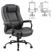 Кресло офисное BRABIX PREMIUM “Heavy Duty HD-002“, усиленное, НАГРУЗКА до 200 кг, экокожа, 531829 фотография
