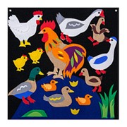 Noname Игра-пособие для детей «Домашние птицы», 50 на 50см арт. KnV22410