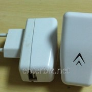 Зарядное устройство 100-220V-USB 5-5.5V/1.5A цвет:белый, код 56677