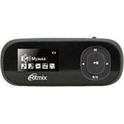 Плеер Ritmix RF-3410, дисплей, клипса, встроено 4 Гб, FM-радио, MP3, WMA, TXT, CF до 16 Гб, диктофон - чёрный фото