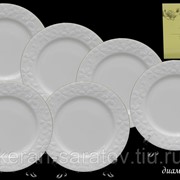 111-055 Набор из 6 тарелок 20см в под.упак. САКУРА (костяной фарфор) (х6) фото