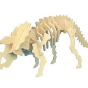 Модель деревянная сборная, Динозавры, “Трицератопс“ фото