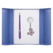 Набор подарочный Langres Night Moth: ручка шариковая + брелок, фиолетовый LS.122018-07 фотография