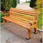 Скамейка Классическая с подлокотниками фото