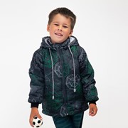 Куртка для мальчика, цвет чёрный/паутина, рост 80-86 см фото