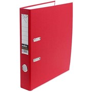 Папка-регистратор 50 мм, PVC, красная, без метал. окант, (INDEX)