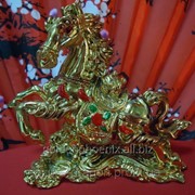 Статуэтка Лошадь под золото фен-шуй фотография