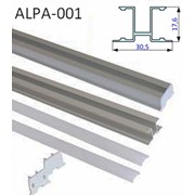 Рассеиватель для алюминиевого профиля Alpa-001 L-2000mm цвет прозрачный FP03-C